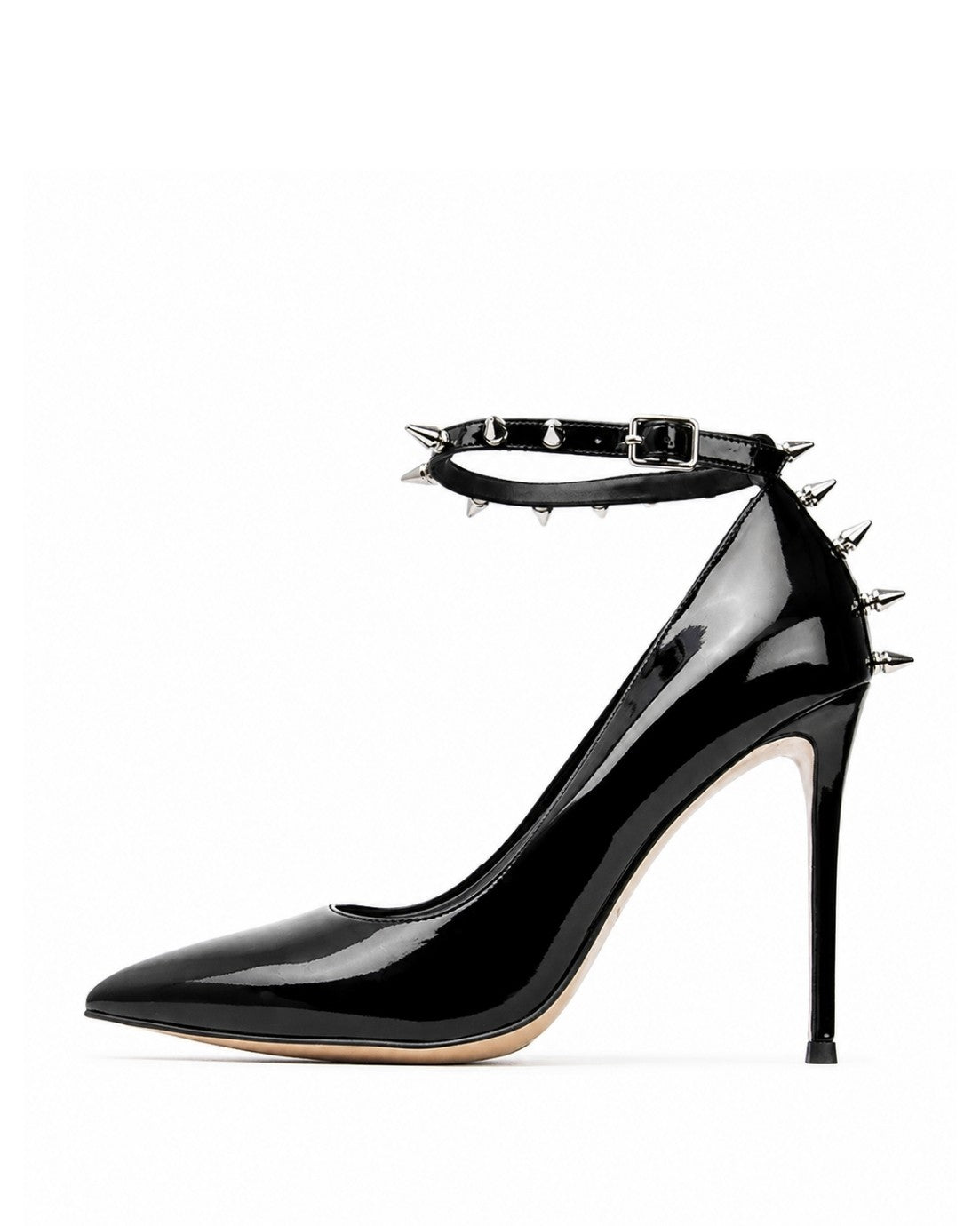 Studded Patent Heels