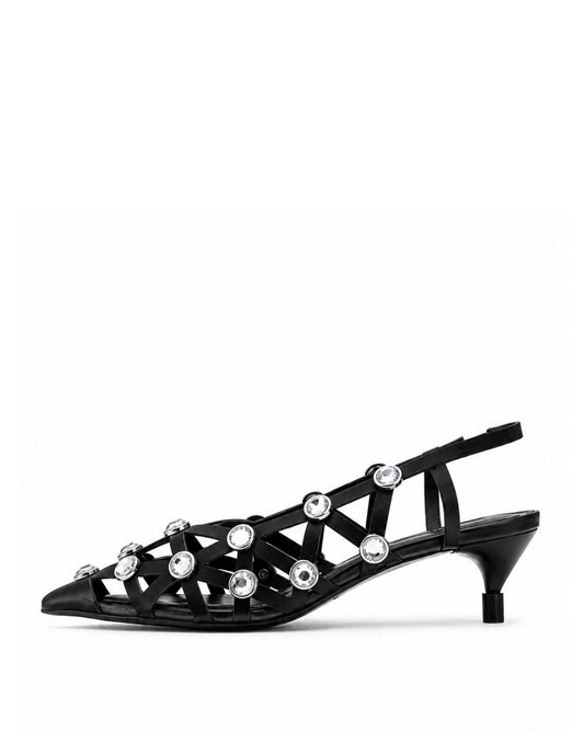 Crystal Cage Heels