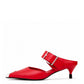 Red Buckle Mules