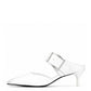 White Buckle Heels