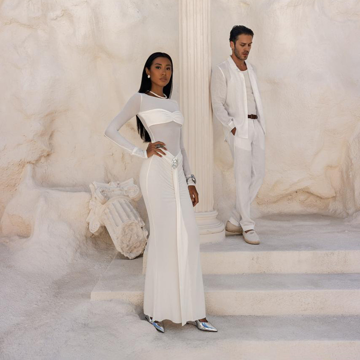 Aurelia Long Skirt In Ivory