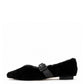 Black Shearling Flats — Muzeum