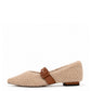 Beige Shearling Flats