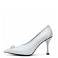 Silver Crystal Pumps