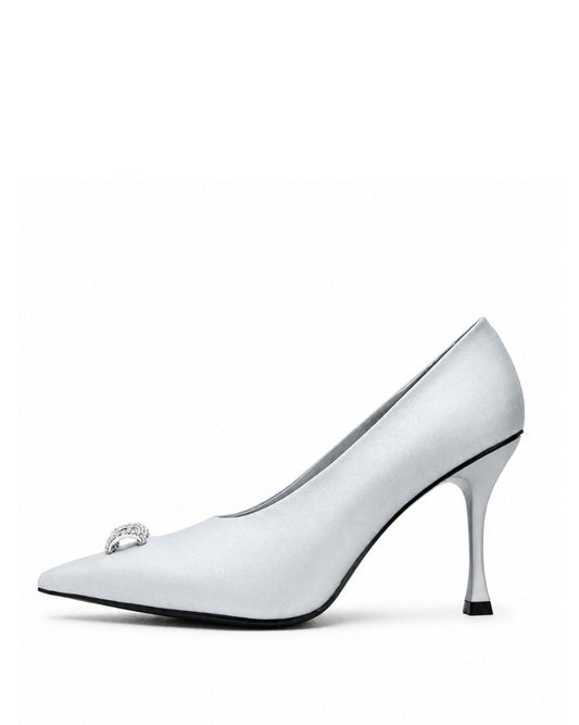 Silver Crystal Pumps