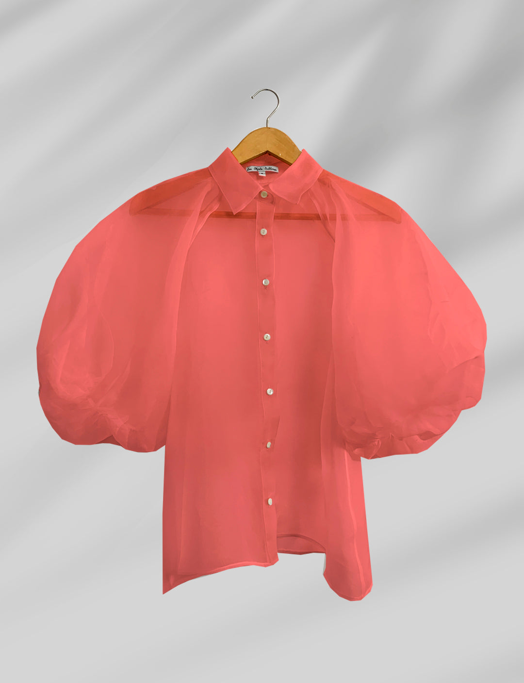 Organza puff sleeve blouse