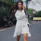 JOJI WHITE LINEN CRINKLE DRESS