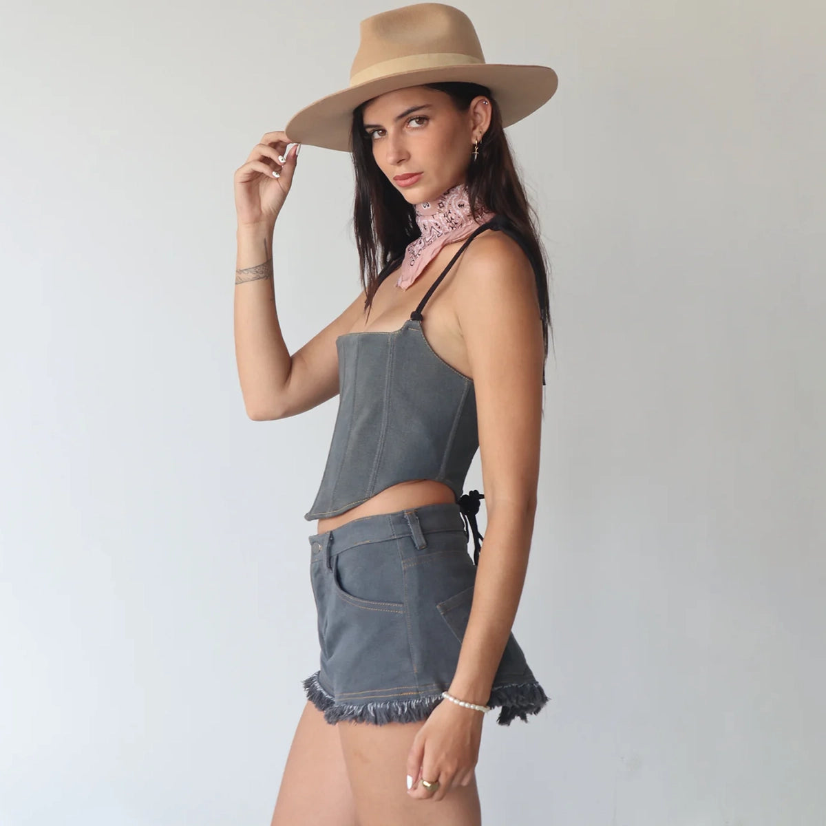 DITA CORSET 2.0 GREY DENIM