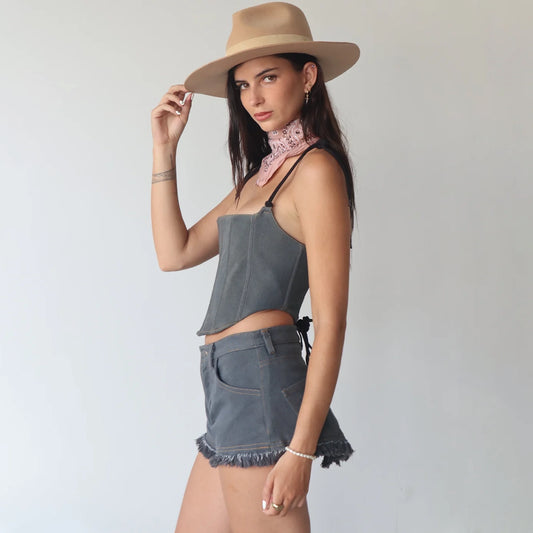 DITA CORSET 2.0 GREY DENIM