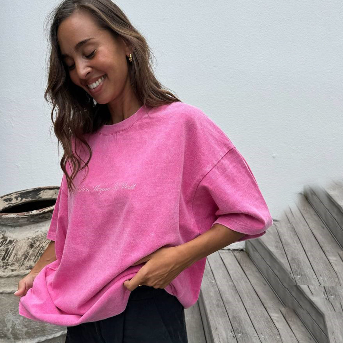 MOSKVA OVERSIZED T-SHIRT IN PINK