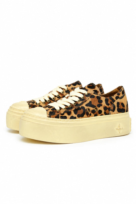 Leopard Print Platform Sneakers