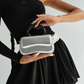 Silver Sculptural-Handle Evening Bag