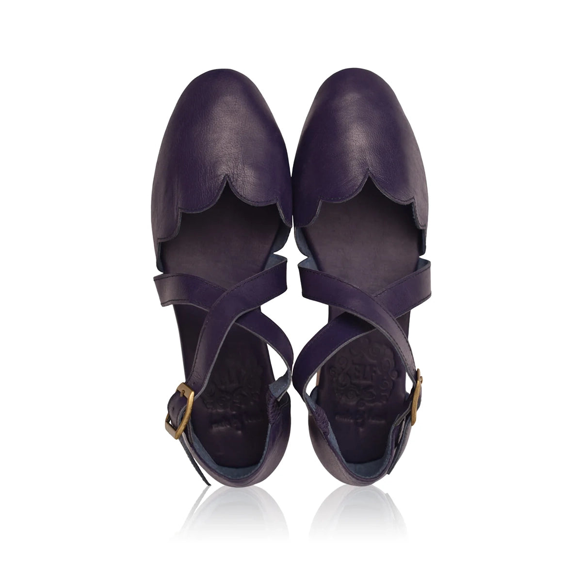 Mangrove Leather Flats In Purple