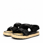 Black Double-Buckle Sandals