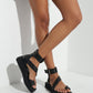 Black Cross Sandals