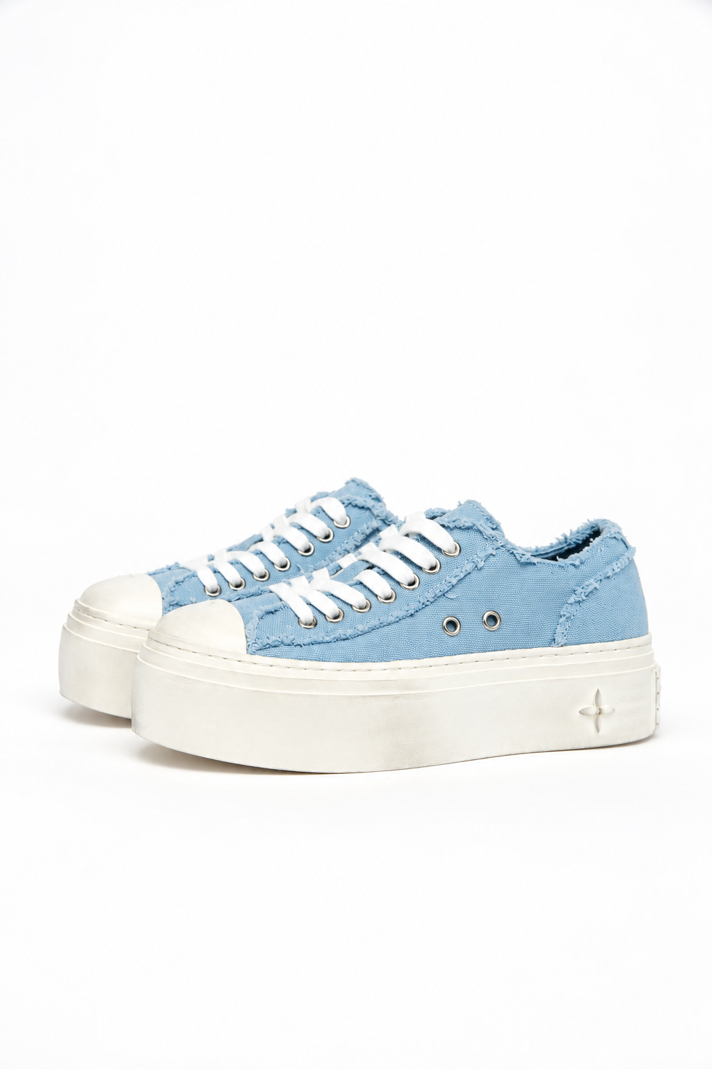 Blue Platform Sneakers