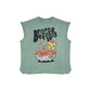 TSHIRT TANK STONEWASHED WITH BEAR PRINT GREEN