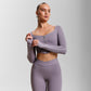 MODEL P01.27 SET TOP AND FLARED PANTS GREY