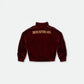 SILK VELVET TRACK JACKET RED
