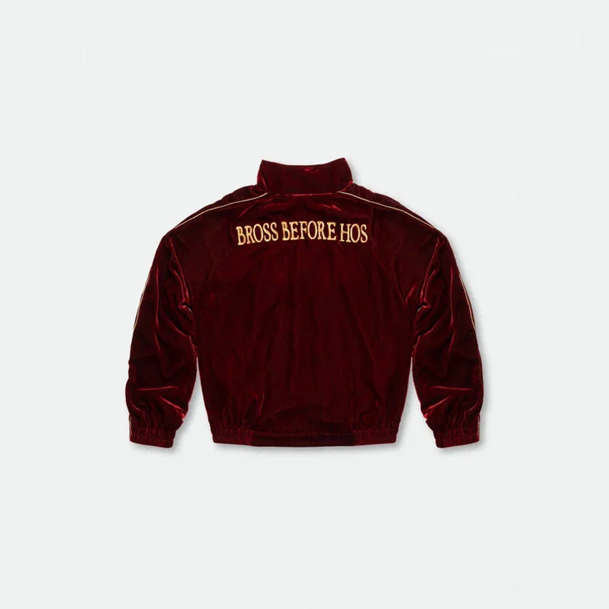 SILK VELVET TRACK JACKET RED