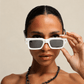 White Retro Sunglasses