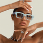 Blue Rectangle Sunglasses