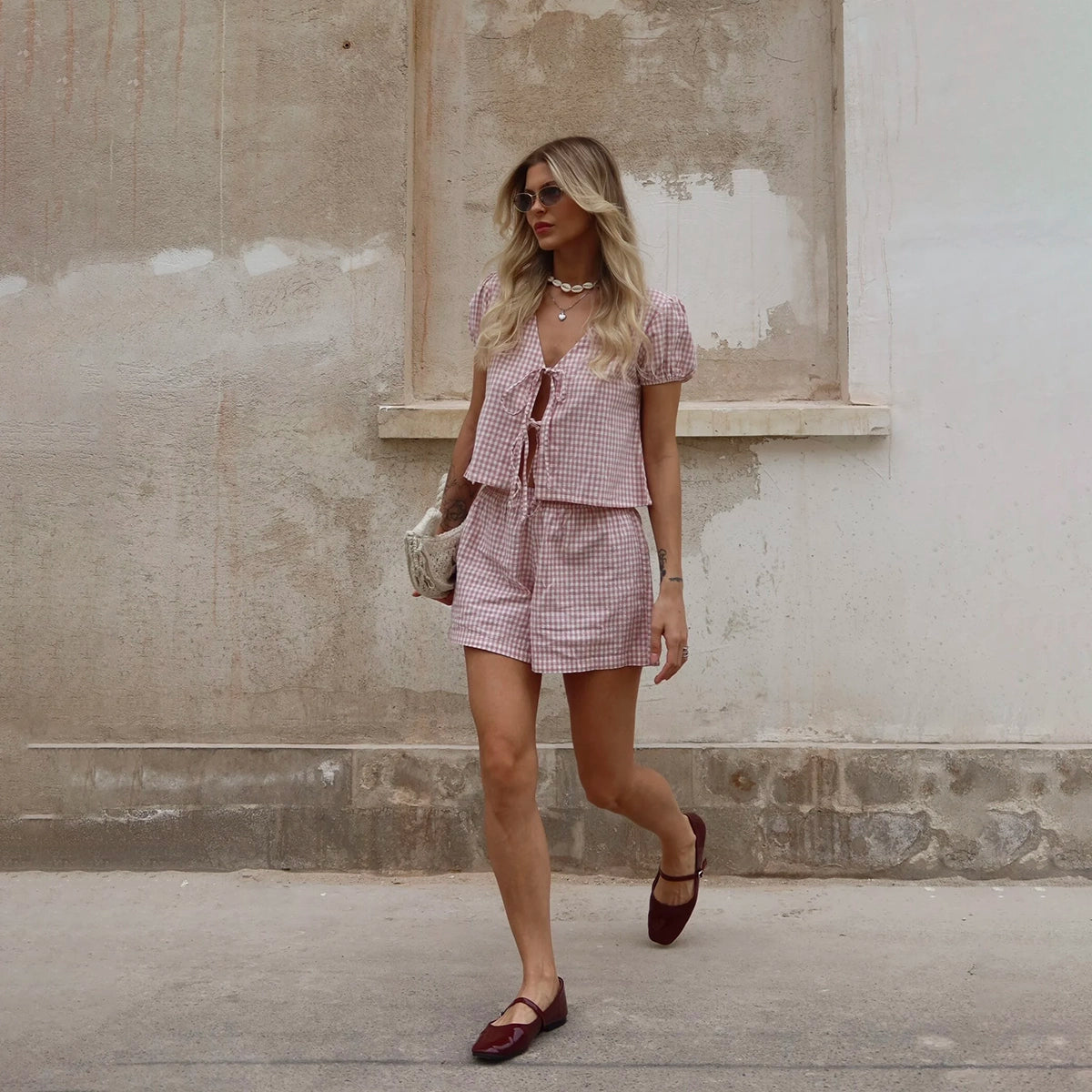 VICHY SET IN PINK