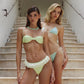 Bonbon Bikini Top & Bottom In Pistachio