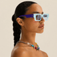 Blue Rectangle Sunglasses