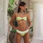 Bonbon Bikini Top & Bottom In Pistachio