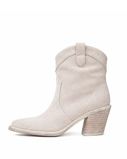 Cream Suede Boots