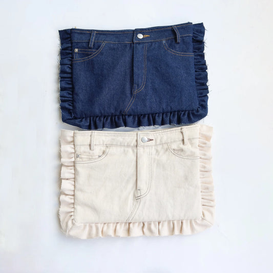 Upcycled denim laptop case