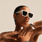 White Geometric Sunglasses