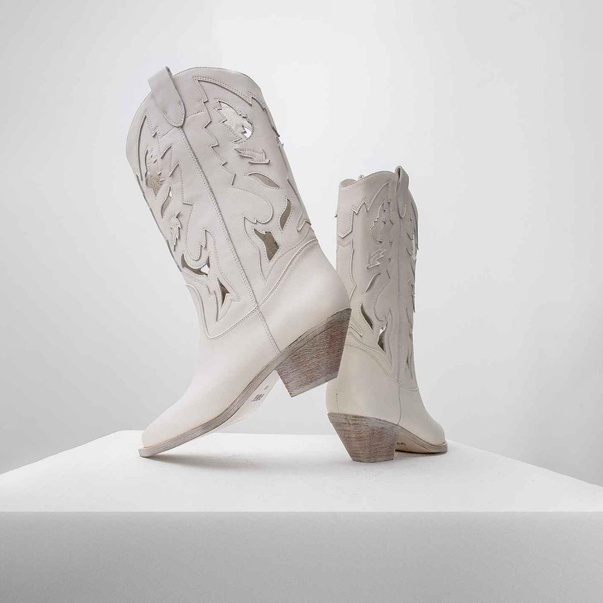 White Leather Boots