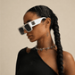 White Rectangle Sunglasses