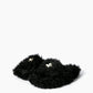 Black Curly Slippers
