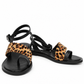 Leopard Toe Sandals