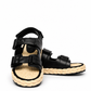 Black Double-Buckle Sandals