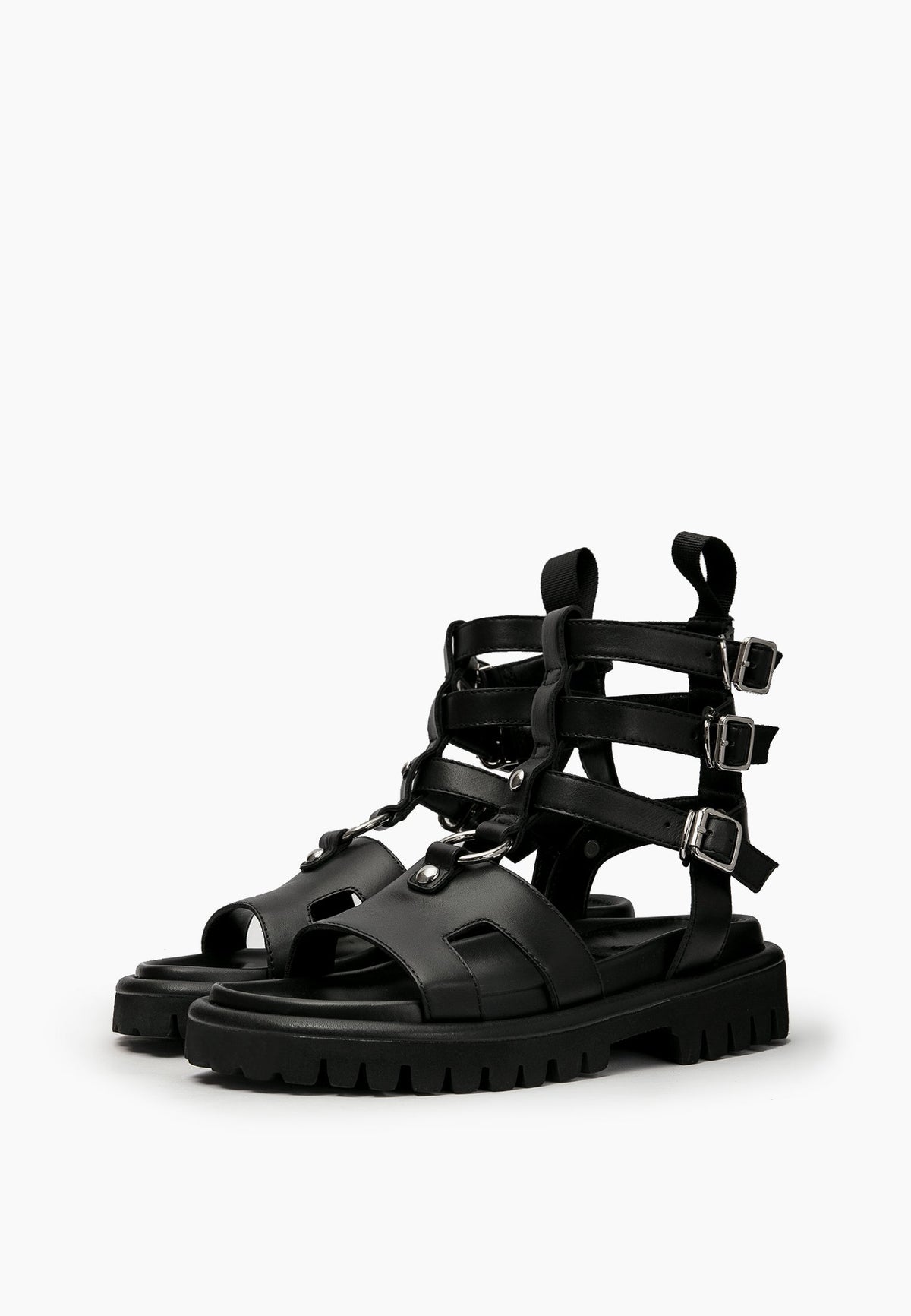 Black Chain Sandals