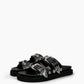 Black Studded Slides