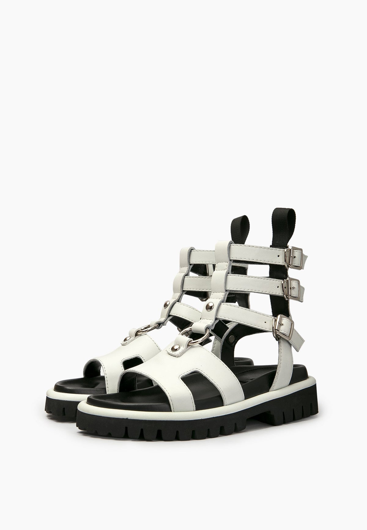 White Chain Sandals