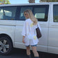 BEACH VIBES WASHED T-SHIRT IN WHITE