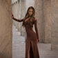 Hoodie Dress In Brown