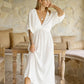 Victoria maxi dress linen crinkle