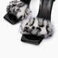 Monochrome Fur Heels