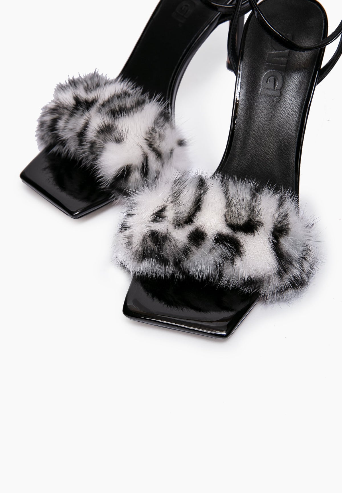 Monochrome Fur Heels