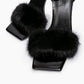 Night-Out Black Fur Heels