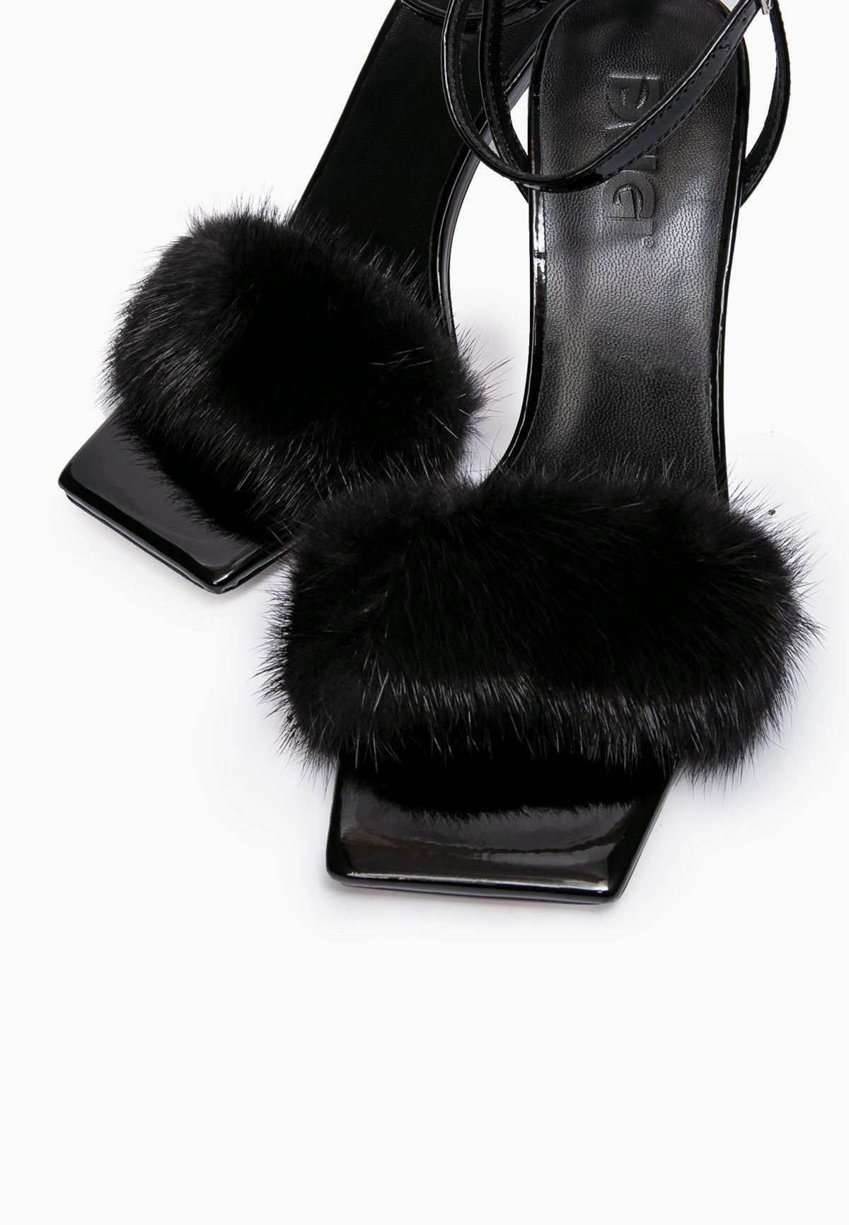 Night-Out Black Fur Heels