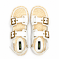 White Buckle Sandals