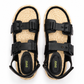 Black Double-Buckle Sandals